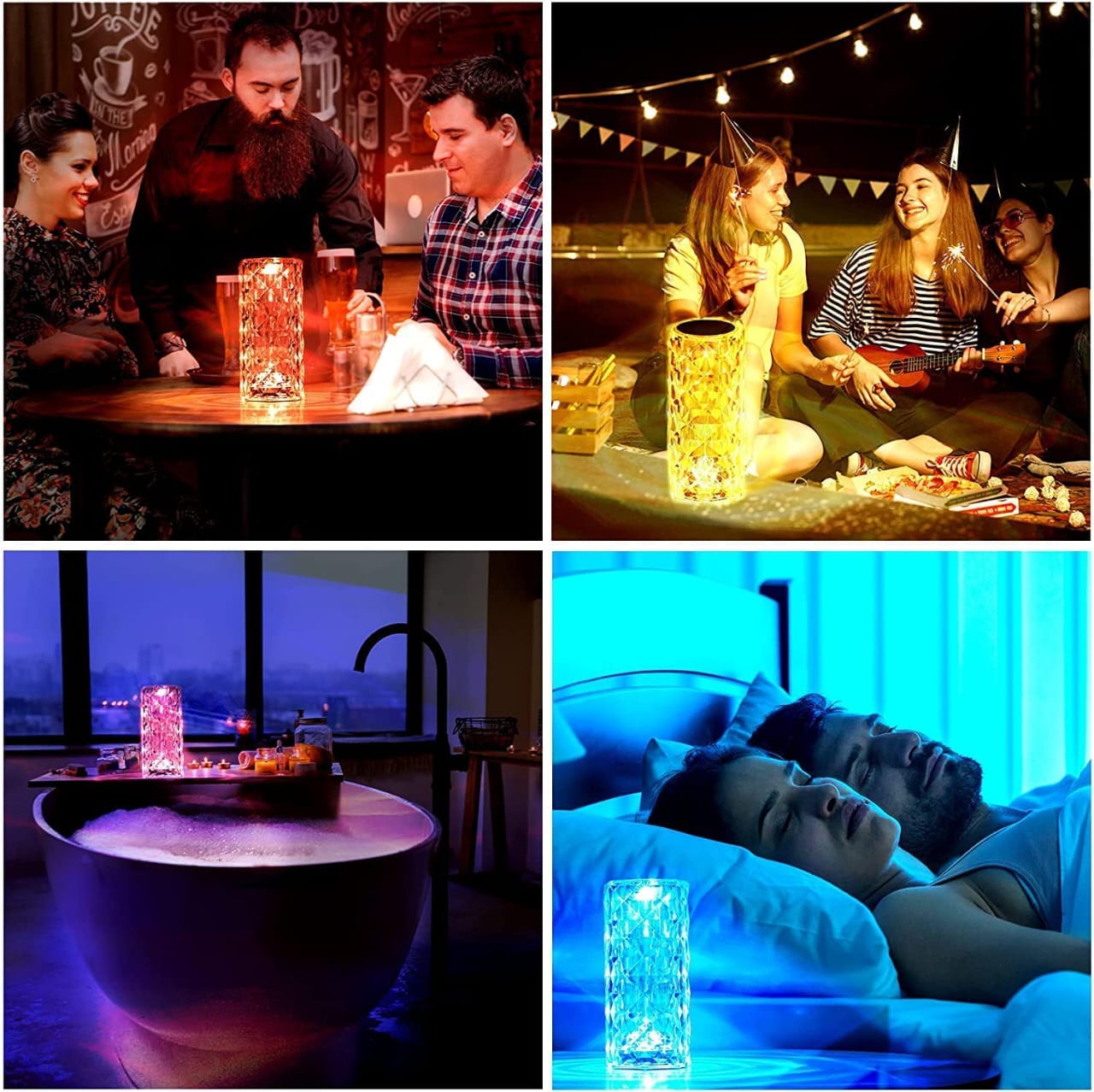 16 color changing diamond lamp close-up