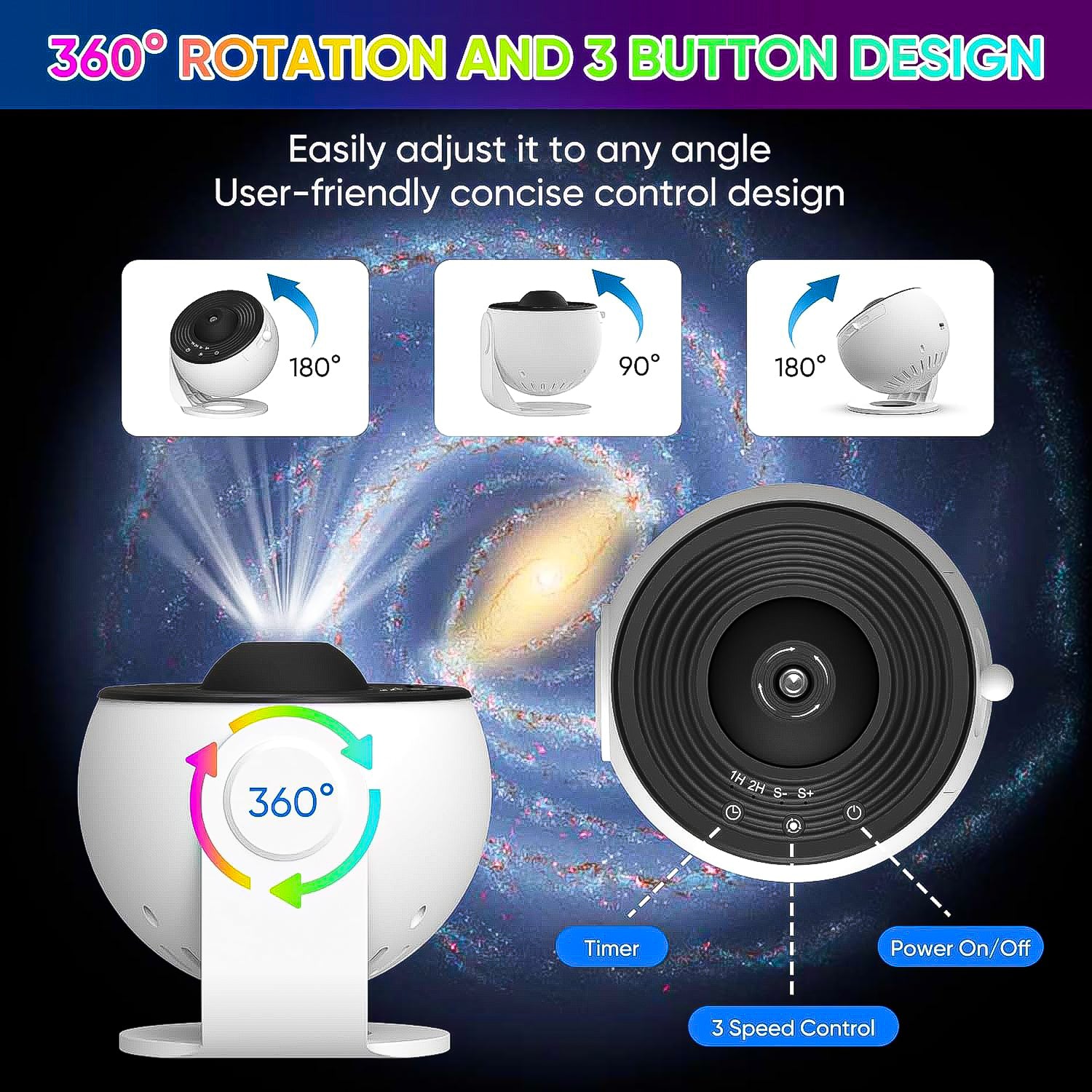 Ambient lighting with galaxy projector